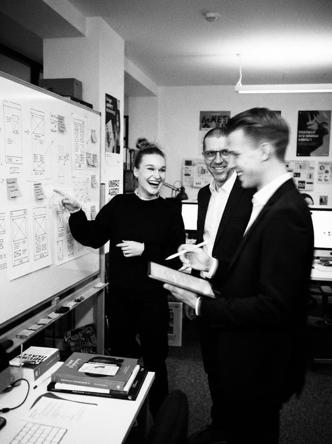 The Extra & Bold team in the studio