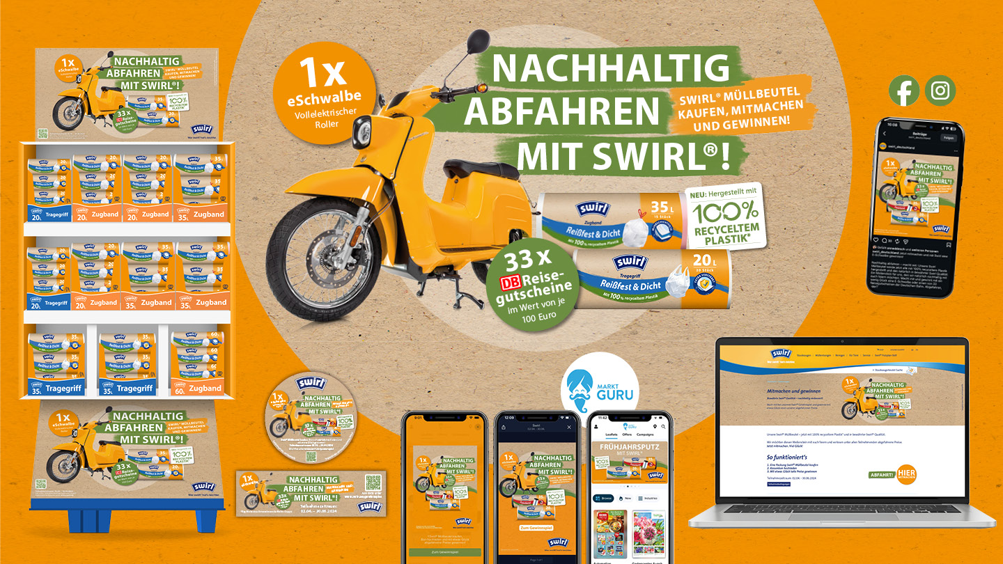 Nachhaltig Abfahren mit Swirl Kampagne